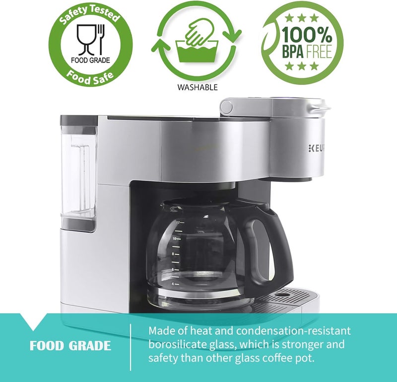 Sendextra 12-CUP Glass Replacement Coffee Carafe ONLY for KEURIG K-DUO Single Serve & Carafe Coffee Maker | NOT the K-Duo Essentials Model - Image 4